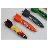 Assorted Fish-Themed Plastic Toy Darts (Lot of 5)