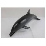Shark Figurine Sculpture - Gray Plastic, About 11.5 in Long, Open Mouth with Teeth