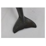 Shark Figurine Sculpture - Gray Plastic, About 11.5 in Long, Open Mouth with Teeth