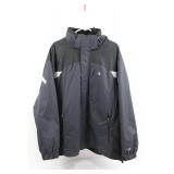 Champion Windbreaker Jacket - Two-Tone Grey/Black, Hooded, XL
