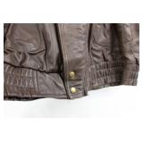 Wilsons Leather - Brown Leather Bomber Jacket XL