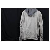 Buffalo Jeans Hooded Zip-Up Jacket - Light Gray, XXL