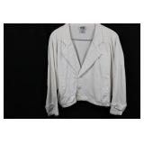 Pazzo! White Cotton Blazer - Size M - Made in Hong Kong - RN 67870