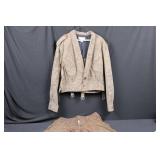 Z. Cavaricci Brown Distressed Cotton Jacket & Pants Set - 32 in Waist