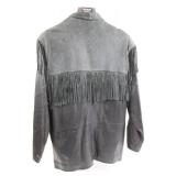 Leather Fringe Jacket - Size 42 - Made in Korea