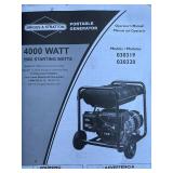 Briggs & Stratton 030319 Portable Generator - 4000W, 6.5HP, 5000 Starting