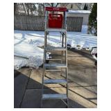 Werner 6 ft Aluminum Step Ladder - Type III, 200 lb Load Capacity