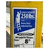 Werner 8 ft Non-Conductive Fiberglass Step Ladder - 250 lb Load Capacity