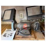 Wissota Bench Grinder with Dual Grinding Wheels and Viewing Frames