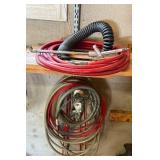 Porter-Cable Air Hoses with Spray Gun - Red & Gray Heavy-Duty Shop Coils