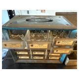 Hardware Storage Cabinet with Labeled Drawers - Assorted Screws, Nuts & Fasteners