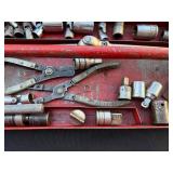 Vintage Socket Set in Red Toolbox - Wrenches, Pliers & Sockets