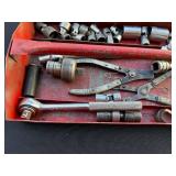 Vintage Socket Set in Red Toolbox - Wrenches, Pliers & Sockets