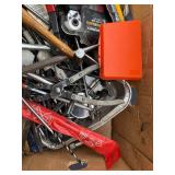 Box of Assorted Hand Tools & Hardware - Pliers, Drill Bits, Files, Wrenches