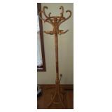 Rattan Coat Rack Floor Standing - 70-Inch Tall, Natural Finish