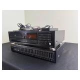 Onkyo DX-1800 CD Player & Fisher EQ-273 Graphic Equalizer with Cables