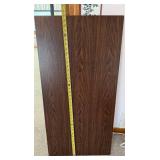 Walnut Wood Veneer Cabinet Door Panel - Dark Finish, One-Piece Replacement