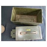 OD Green Military Storage Boxes with Lids (2) - Kodak Film Can & 4 Vintage Die-Cast Cars