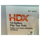 HDX 12-Gallon Flip Top Totes with Lids