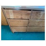 Dresser with Mirror - 6-Drawer Mid-Century Modern Wood Chest 30x40x19 HWD