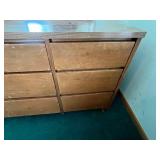 Dresser with Mirror - 6-Drawer Mid-Century Modern Wood Chest 30x40x19 HWD