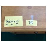 Wood Nightstand with Drawer & Open Shelf - 1-Drawer End Table, Scalloped Apron