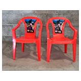 Disney Mickey Mouse Plastic Kids Chairs - Red (Lot of 2)