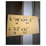 Screen Doors (Lot of 2) - White Aluminum Frame, 29.5"W x 78"H (Right) & 31"W x 75"H (Left)