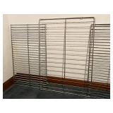 Wire Rack Panels - 4-Piece Chrome-Plated Steel Open-Grid Shelving Set