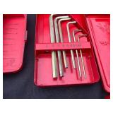Vintage Metalworking Tap & Die Set with Drill Bits, Hex Keys & Calipers in Red Cases
