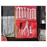 Snap-On Wrench Set, Brown & Sharpe Micrometers, Central Tool Co Caliper - Vintage Tools