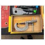 Snap-On Wrench Set, Brown & Sharpe Micrometers, Central Tool Co Caliper - Vintage Tools