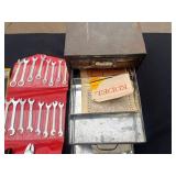 Snap-On Wrench Set, Brown & Sharpe Micrometers, Central Tool Co Caliper - Vintage Tools