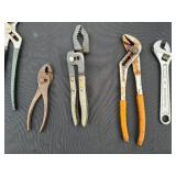 Assorted Pliers & Hand Tools - Locking Pliers, Needle-Nose, Diagonal Cutters, Wrenches