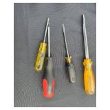 Assorted Screwdrivers - Mixed Flathead & Phillips, Used Workshop Tools