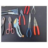 Assorted Hand Tools - Pliers, Snips, Screwdrivers, Files & More