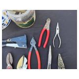 Assorted Hand Tools - Pliers, Snips, Screwdrivers, Files & More