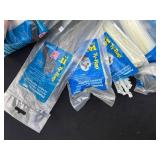 Ty-Rap Cable Ties 7in White 100-Count Bags - Bulk Pack - content quantities not verified