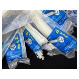 Ty-Rap Cable Ties 7in White 100-Count Bags - Bulk Pack - content quantities not verified