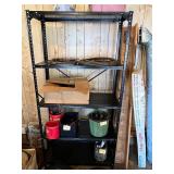 Shelving Rack - Heavy-Duty Black Steel, 4-Shelf Industrial Storage Unit