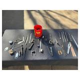Assorted Hardware Tools & Fasteners - Hand Tools, Blades, Pliers & More