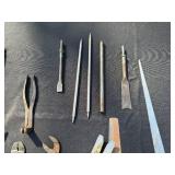 Assorted Hardware Tools & Fasteners - Hand Tools, Blades, Pliers & More