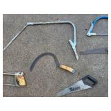 Assorted Saws - Hand, Frame, Hacksaw, Coping & Bow Saw Set
