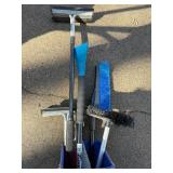 Cleaning Tools Kit - Floor Squeegee, Blue Broom, Brushes & Dustpan