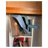 Assorted Hand Tools & Brushes - White 3-Tier Shelf