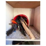 Assorted Hand Tools & Brushes - White 3-Tier Shelf