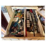Socket Set with Hand Tools in Wood Tool Drawer - Automotive Shop Hardware