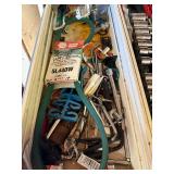 Socket Set with Hand Tools in Wood Tool Drawer - Automotive Shop Hardware