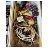 Assorted Electrical Components & Wiring - Terminal Blocks, Relays, Harnesses In 2-Drawer Cabinet