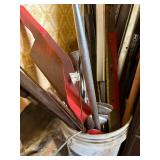Assorted Metal Scrap Pieces in Bucket - Angles, Tubing & Flat Bar